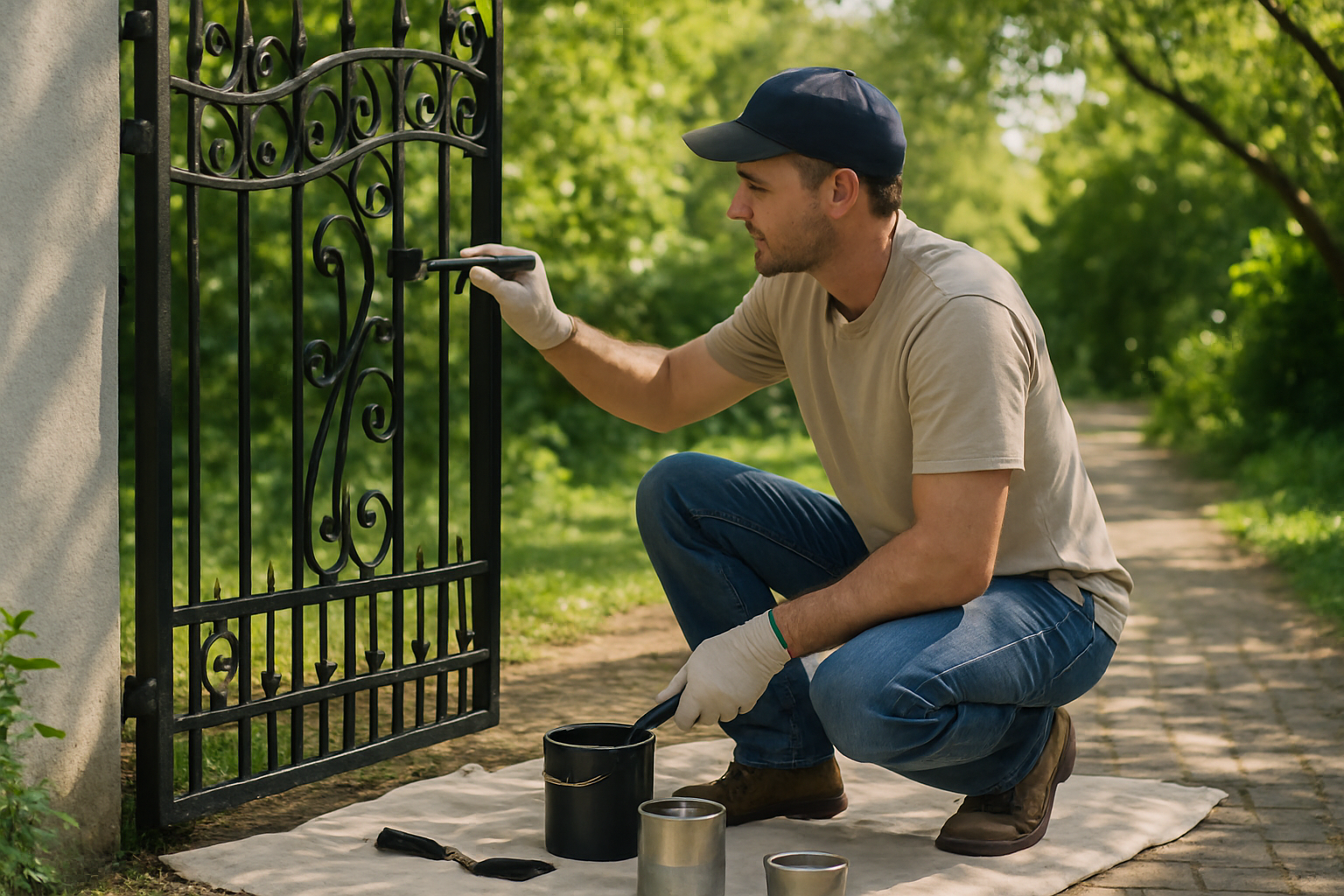 Metal Gate Painting